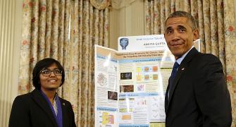 Indian American teen scientists impress Obama