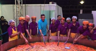 Sugar rush! At 9 feet, this is the world's largest jalebi