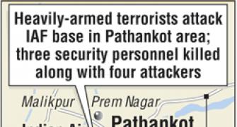Chopper, drones target terrorists in Pathankot