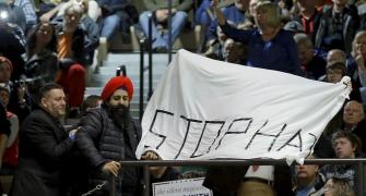 Sikh man booted from Trump rally for 'Stop Hate' banner