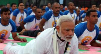PHOTOS: Welcome to PM Modi's yoga class
