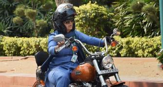 Guess which female MP rode into Parliament on a Harley