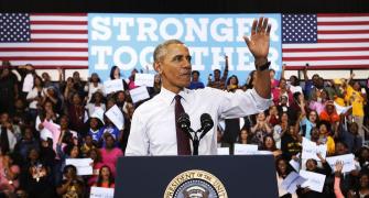 'Don't boo vote': Obama defends Trump supporter at Clinton rally