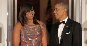 Keeping the best for last! Michelle sizzles and shines at final state dinner