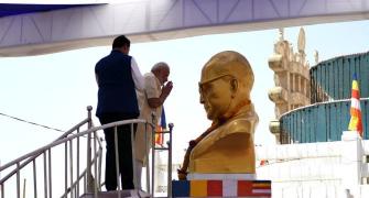 PHOTOS: PM Modi pays tribute to Ambedkar at Deekshabhoomi