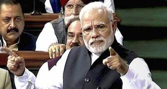 In marathon speech, Modi takes on Congress