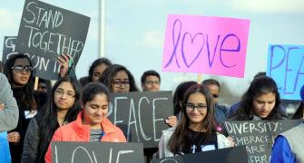 'We love peace': Hundreds march in support of Indian killed in Kansas shooting