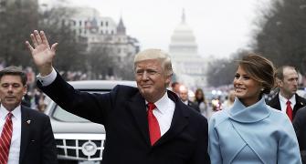 PIX: Trump walks in inaugural parade amid protests