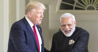 Trump says PM Modi 'is a beautiful man', then mimics him
