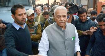 Why doesn't Sinha ask his son to quit the government?