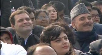 Rahul watches R-Day parade from sixth row, Congress cries foul