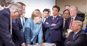 This image from Merkel at the G7 summit made thousands go LOL