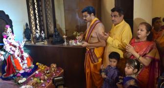 PHOTOS: How netas celebrate Ganesh Chaturthi