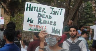 Hitler isn't dead: Creative posters at Mumbai protests