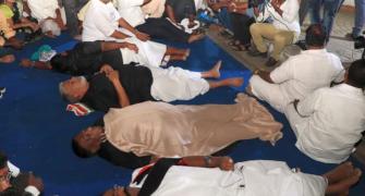 Puducherry CM sleeps outside L-G Bedi's house as dharna enters 2nd day