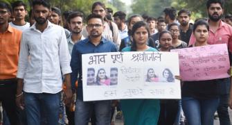 Locals protest over vet rape-murder, throw slippers