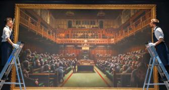 Banksy's UK Parliament painting sells for Â£10 million