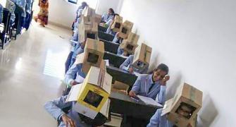 To curb cheating, K'taka students made to wear cartons