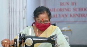 First Lady Savita Kovind stitches face masks