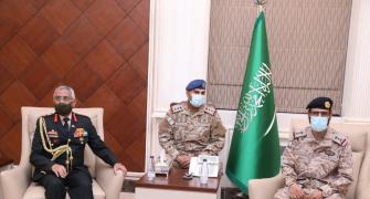 What was the army chief doing in Saudi Arabia?