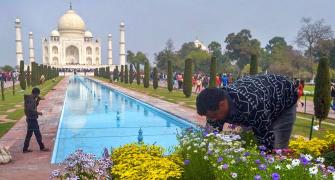 Taj Mahal gets a makeover before Trumps visit Agra