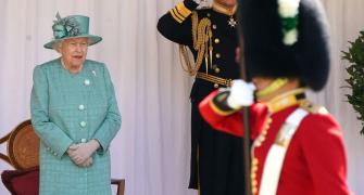 Small ceremony for UK queen's official birthday