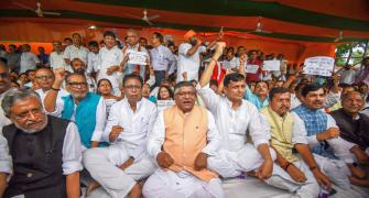 Stung by Nitish's 'betrayal, BJP protests in Bihar