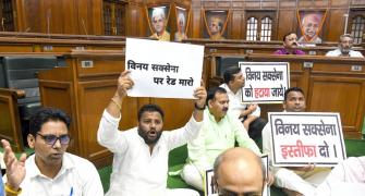 AAP, BJP hold overnight protests at Delhi assembly