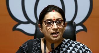 Cong raises heat against Irani as MPs protest in Parl