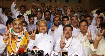 Cong wins 3 of 4 RS seats in Rajasthan; Chandra loses