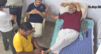 SEE: AAP's Satyendar Jain gets massage in Tihar jail