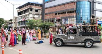 Protestors Block Army Jeep In Imphal