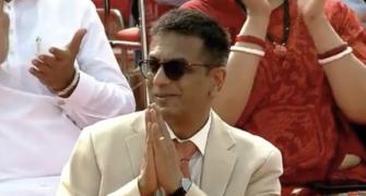 CJI's 'namaste' gesture as Modi lauds SC at Red Fort