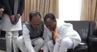 SEE: Why this BJP leader wore shoes after 6 yrs