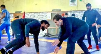 Rahul Wrestles With Bajrang Punia!