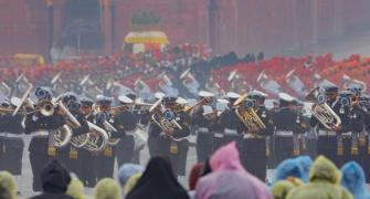 Beating the Retreat held amid downpour in Delhi