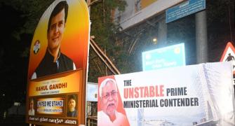 'Nitish, unstable PM contender' posters in B'luru