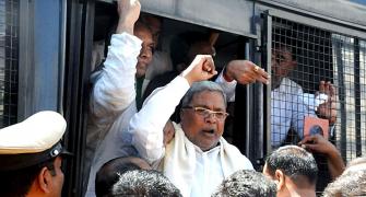 Cong leaders detained during protest in Karnataka