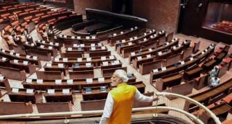 Modi makes surprise visit to new parliament building