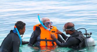 PHOTOS: Modi goes snorkelling in Lakshadweep