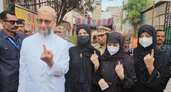 PIX: Omar to Owaisi, famous faces at polling booths
