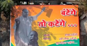 Ahead of Maha poll, Yogi's 'Batenge...' posters in Mum