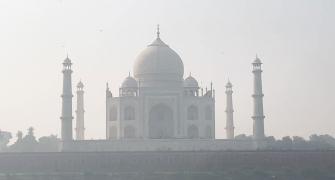 The Taj Covered By Smog