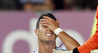 Real's Ronaldo out for 3 weeks with ankle injury