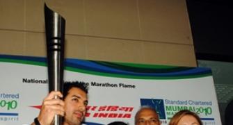 Marathon Flame arrives in Mumbai from Greece