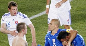 Images: Slovakia knock out champions Italy