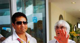 Images: Tendulkar meets Schumacher and Ecclestone