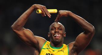 PHOTOS: Third gold for Bolt as Jamaica win 4x100 with WR