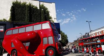 Double-decker bus gets Olympic make-over