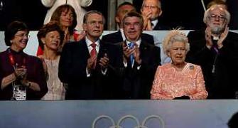 Queen plays surreal cameo with 007 at opening ceremony